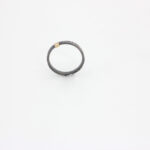 Anillo de plata oxidada, oro y diamante 0,02ct - Imagen 2