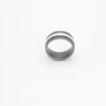 Anillo plata oxidada con aro - Imagen 2
