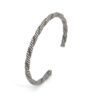 Pulsera Brazalete de plata oxidada